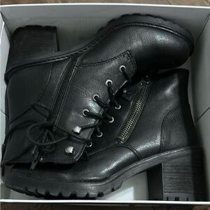 Zodiac Black Lace Up Ankle Boots